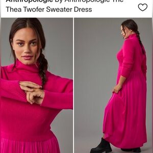 Anthropologie The Thea Long-Sleeve Twofer Maxi Dress Size SP